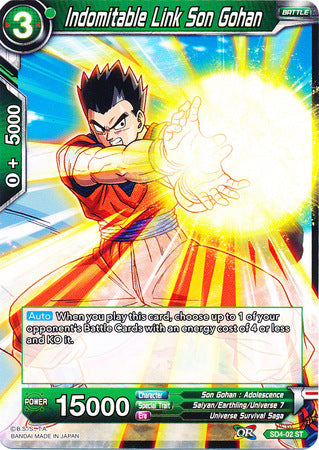 Indomitable Link Son Gohan (Starter Deck - The Guardian of Namekians) (SD4-02) [Colossal Warfare] | North Valley Games