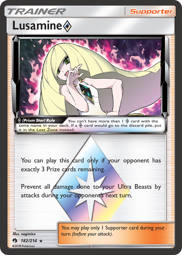Lusamine (182/214) (Prism Star) [Sun & Moon: Lost Thunder] | North Valley Games
