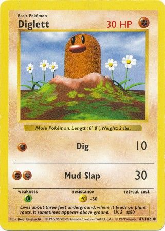 Diglett (47/102) [Base Set Shadowless Unlimited] | North Valley Games