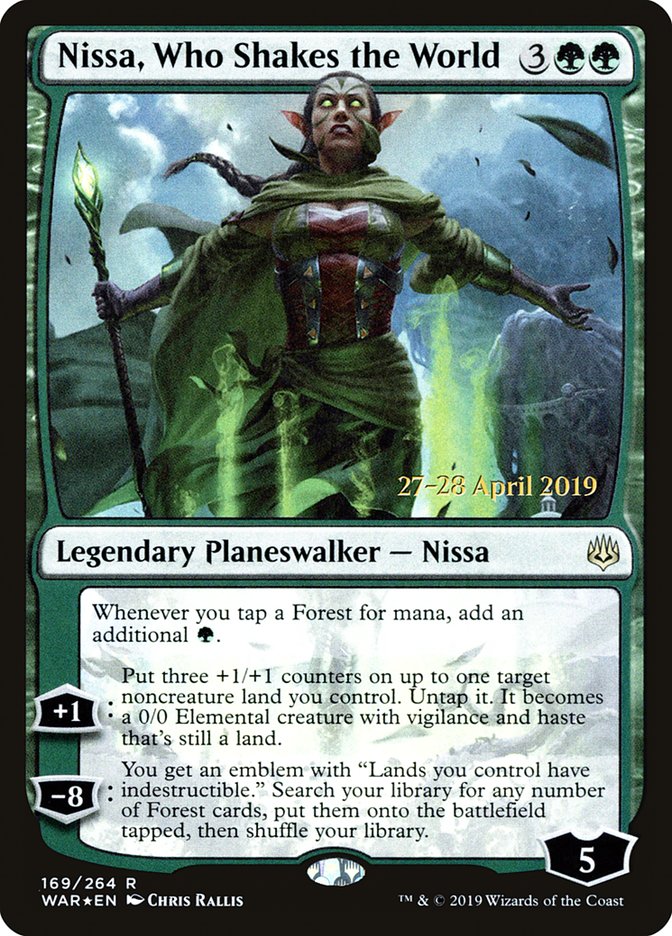 Nissa, Who Shakes the World [War of the Spark Prerelease Promos] | North Valley Games