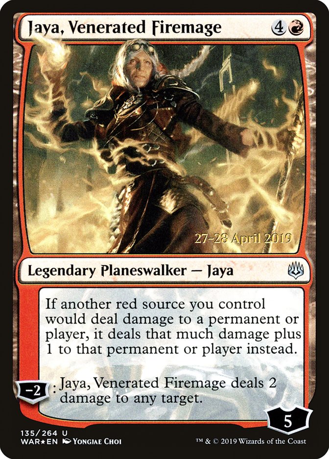 Jaya, Venerated Firemage [War of the Spark Prerelease Promos] | North Valley Games