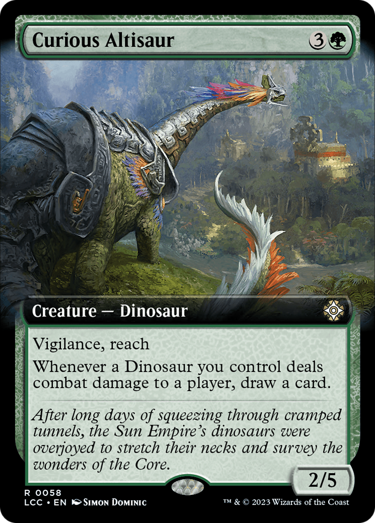 Curious Altisaur (Extended Art) [The Lost Caverns of Ixalan Commander] | North Valley Games