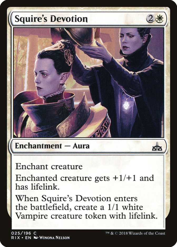 Squire's Devotion [Rivals of Ixalan] | North Valley Games