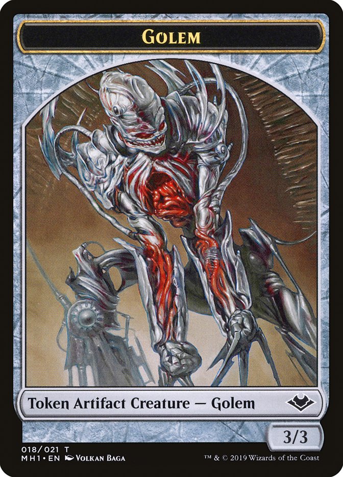 Elemental (008) // Golem (018) Double-Sided Token [Modern Horizons Tokens] | North Valley Games