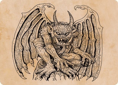 Cloister Gargoyle (Showcase) Art Card [Dungeons & Dragons: Adventures in the Forgotten Realms Art Series] | North Valley Games