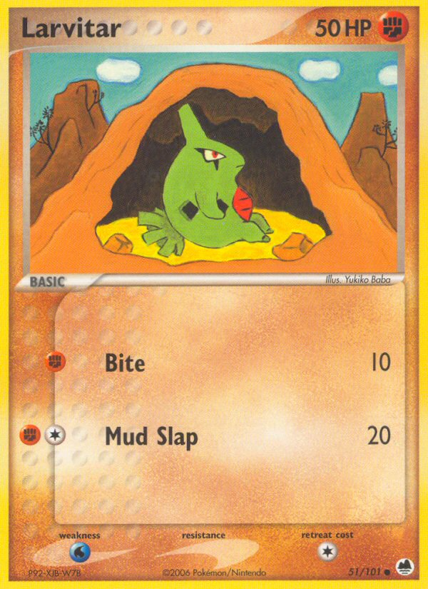 Larvitar (51/101) [EX: Dragon Frontiers] | North Valley Games