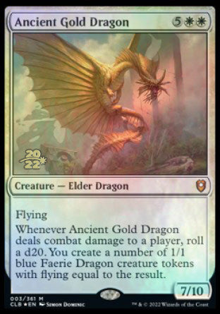 Ancient Gold Dragon [Commander Legends: Battle for Baldur's Gate Prerelease Promos] | North Valley Games