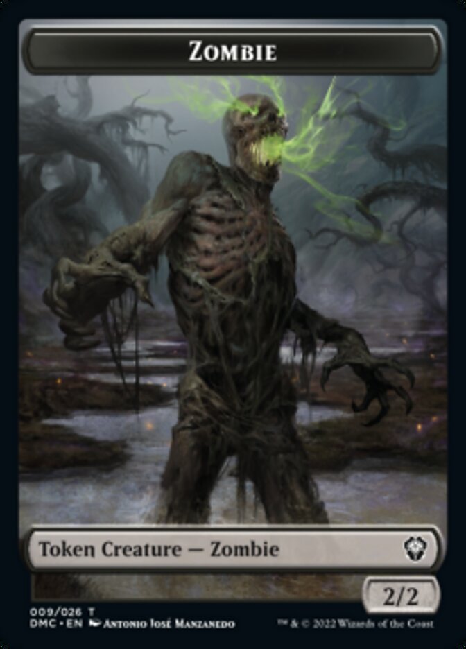 Bird (002) // Zombie Double-Sided Token [Dominaria United Tokens] | North Valley Games