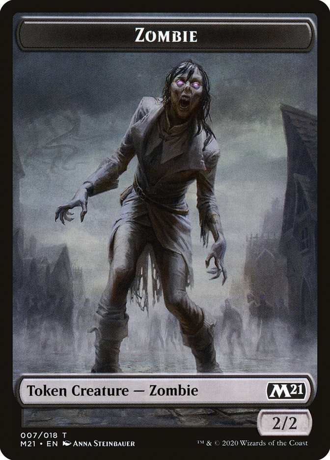 Zombie Token [Core Set 2021 Tokens] | North Valley Games