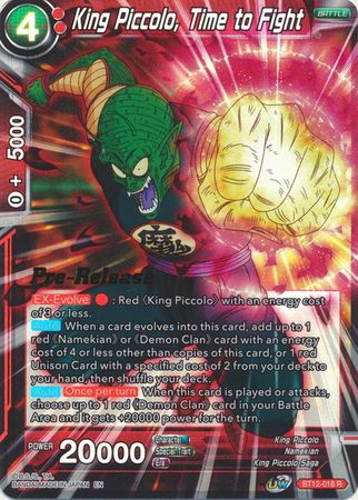 King Piccolo, Time to Fight (BT12-018) [Vicious Rejuvenation Prerelease Promos] | North Valley Games