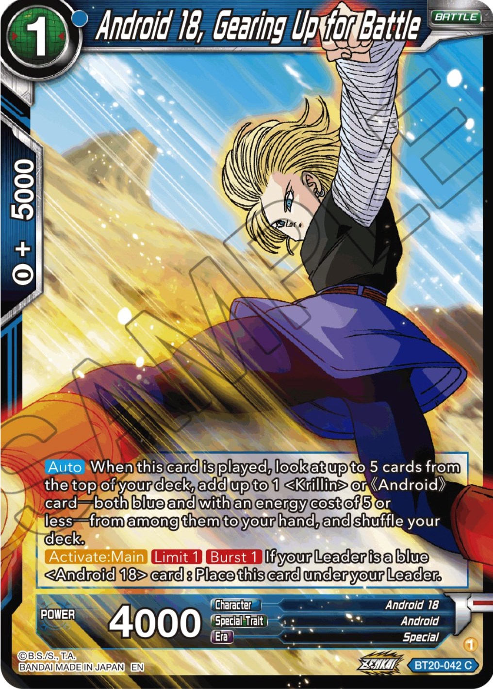 Android 18, Gearing Up for Battle (BT20-042) [Power Absorbed] | North Valley Games