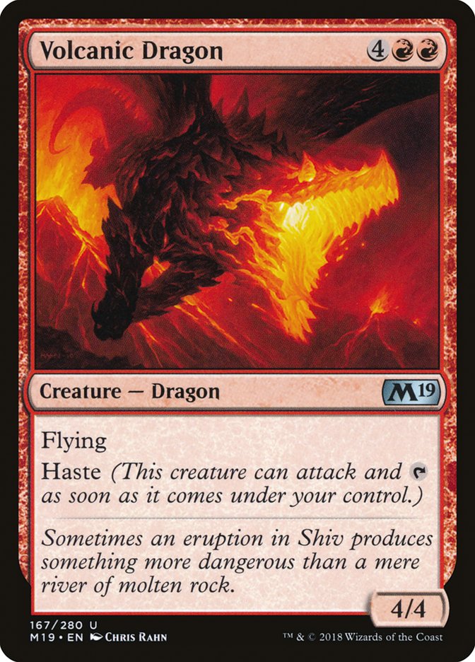 Volcanic Dragon [Core Set 2019] | North Valley Games