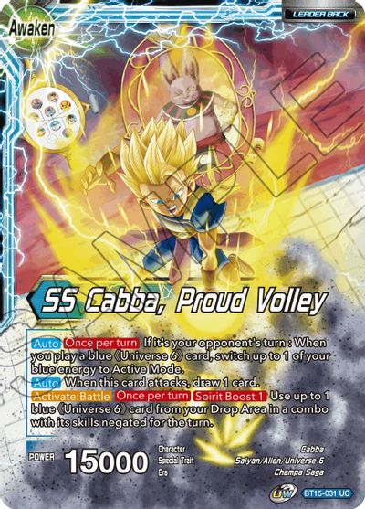Cabba // SS Cabba, Proud Volley (BT15-031) [Saiyan Showdown] | North Valley Games