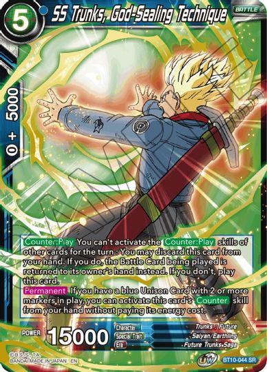 SS Trunks, God-Sealing Technique (Event Pack 08) (BT10-044) [Tournament Promotion Cards] | North Valley Games