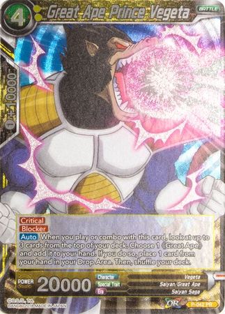 Great Ape Prince Vegeta (P-042) [Promotion Cards] | North Valley Games