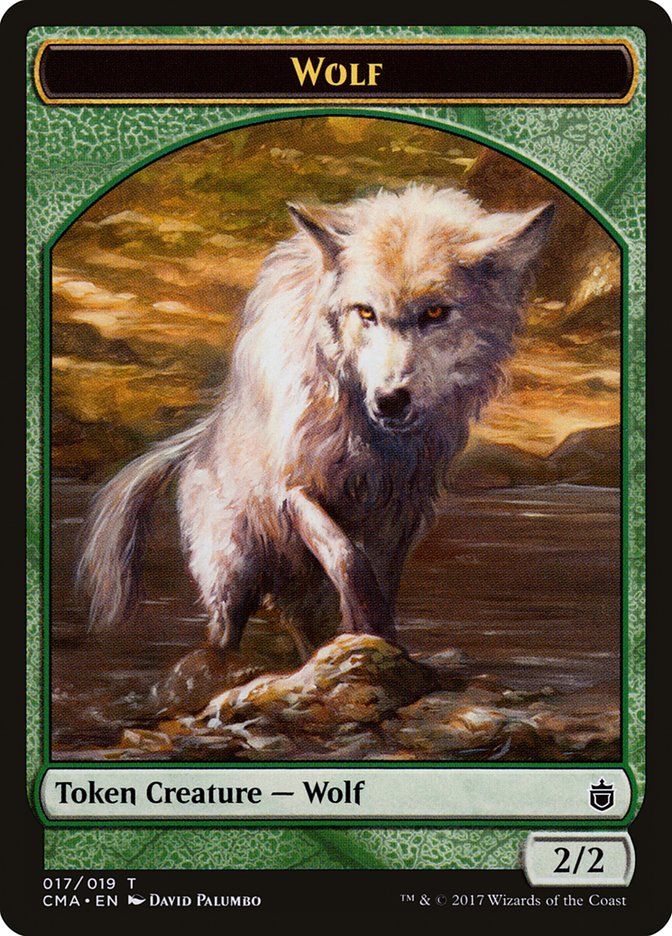 Wolf Token (017/019) [Commander Anthology Tokens] | North Valley Games