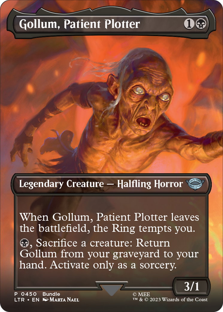 Gollum, Patient Plotter (Borderless Alternate Art) [The Lord of the Rings: Tales of Middle-Earth] | North Valley Games