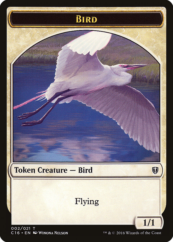 Bird (002) // Saproling (016) Double-Sided Token [Commander 2016 Tokens] | North Valley Games