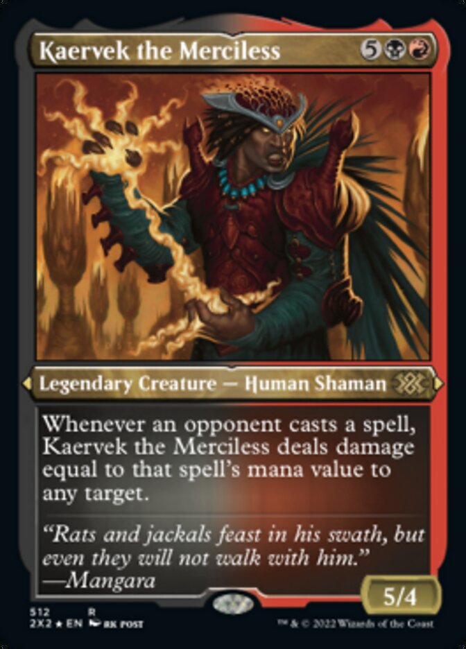Kaervek the Merciless (Foil Etched) [Double Masters 2022] | North Valley Games