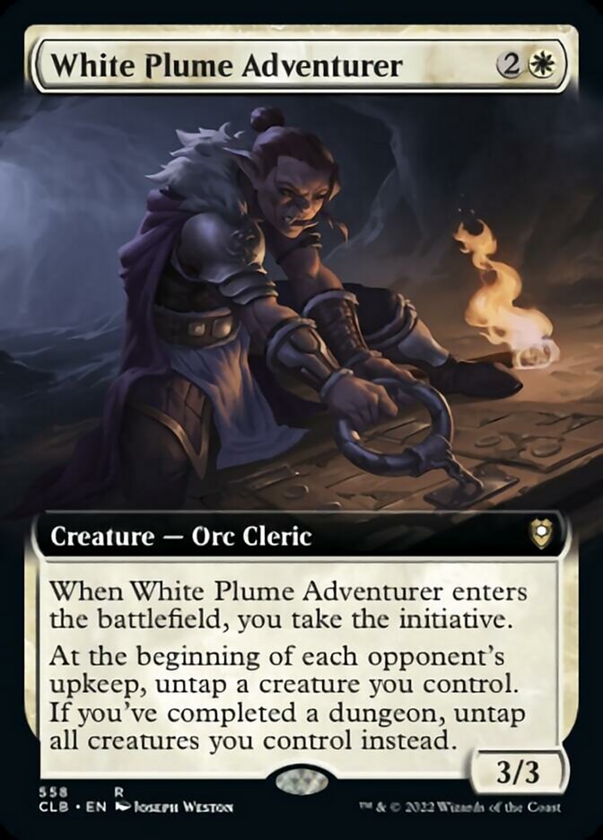 White Plume Adventurer (Extended Art) [Commander Legends: Battle for Baldur's Gate] | North Valley Games