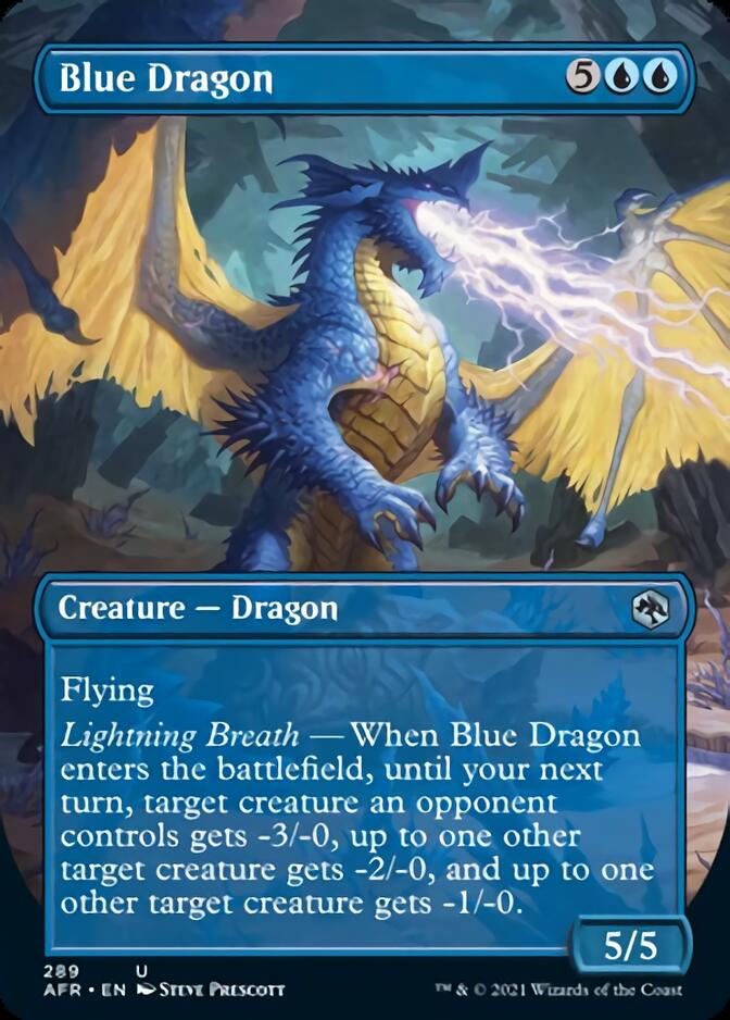 Blue Dragon (Borderless Alternate Art) [Dungeons & Dragons: Adventures in the Forgotten Realms] | North Valley Games
