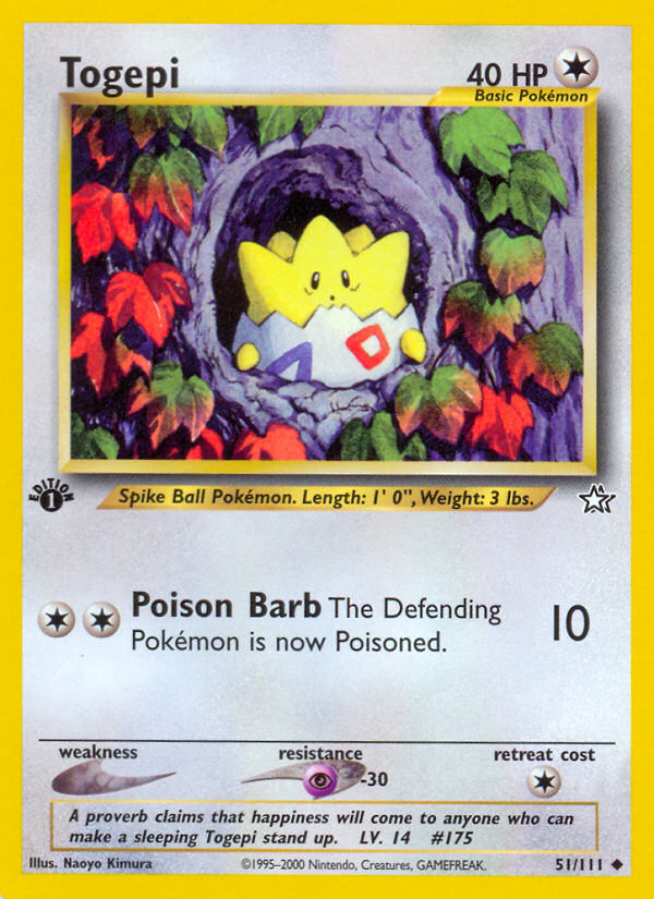 Togepi (51/111) [Neo Genesis 1st Edition] | North Valley Games