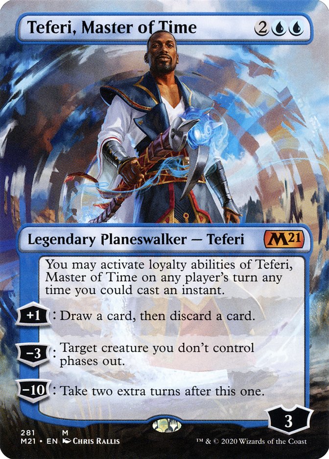 Teferi, Master of Time (Borderless) [Core Set 2021] | North Valley Games