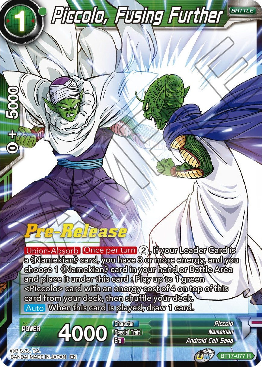 Piccolo, Fusing Further (BT17-077) [Ultimate Squad Prerelease Promos] | North Valley Games