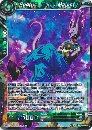 Beerus, Godly Majesty (BT8-053) [Malicious Machinations] | North Valley Games