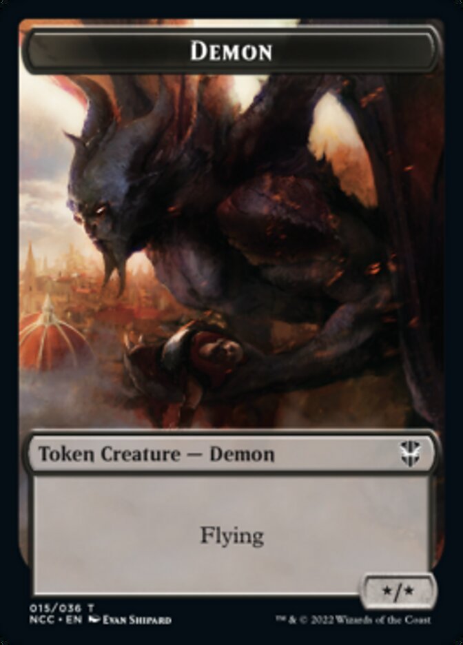 Demon // Copy Double-Sided Token [Streets of New Capenna Commander Tokens] | North Valley Games