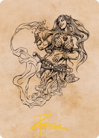 Djinni Windseer (Showcase) Art Card (Gold-Stamped Signature) [Dungeons & Dragons: Adventures in the Forgotten Realms Art Series] | North Valley Games