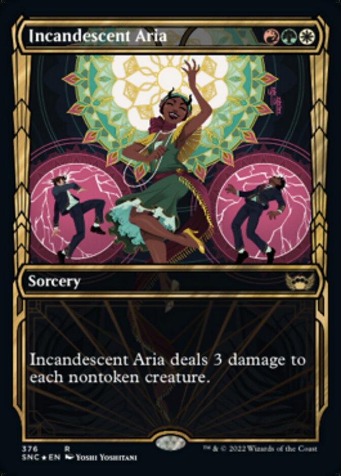 Incandescent Aria (Showcase Golden Age Gilded Foil) [Streets of New Capenna] | North Valley Games