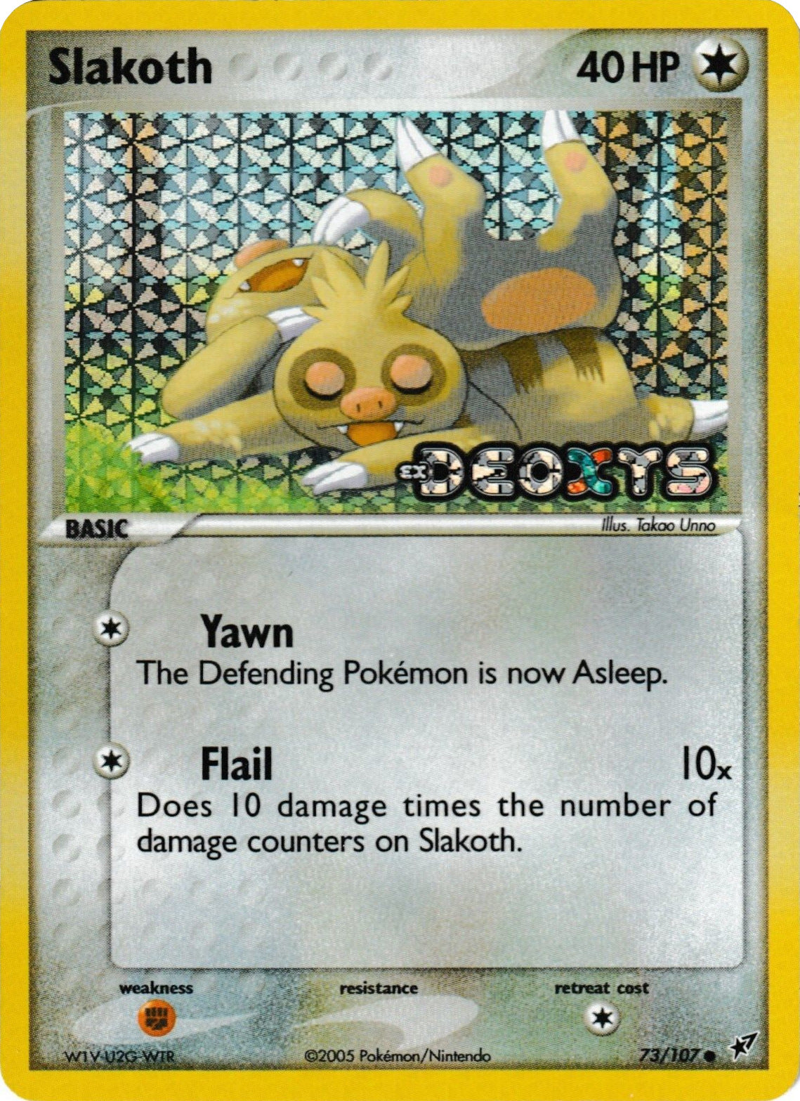 Slakoth (73/107) (Stamped) [EX: Deoxys] | North Valley Games