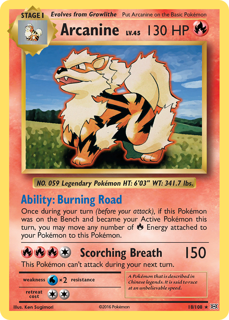Arcanine (18/108) [XY: Evolutions] | North Valley Games