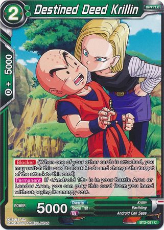 Destined Deed Krillin (BT2-081) [Union Force] | North Valley Games