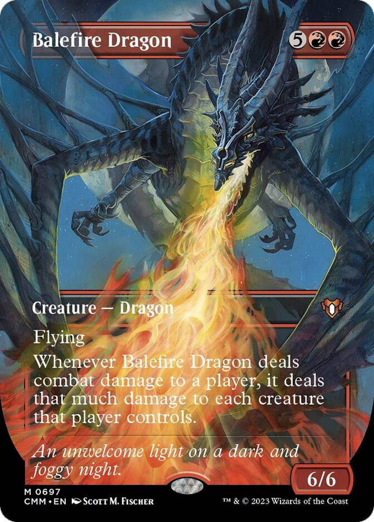 Balefire Dragon (Borderless Alternate Art) [Commander Masters] | North Valley Games