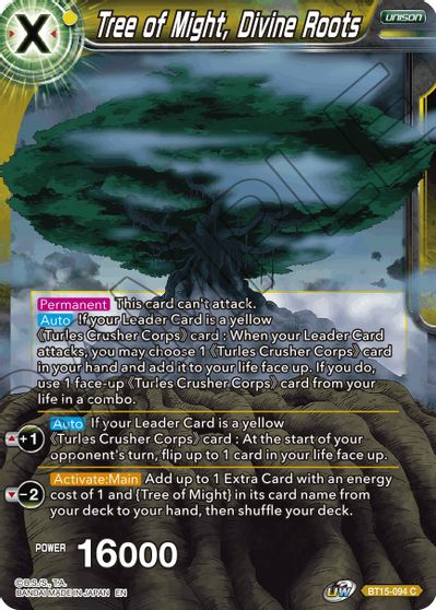 Tree of Might, Divine Roots (BT15-094) [Saiyan Showdown] | North Valley Games