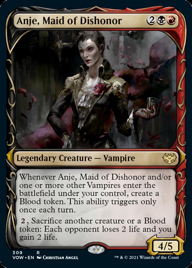 Anje, Maid of Dishonor (Showcase Fang Frame) [Innistrad: Crimson Vow] | North Valley Games
