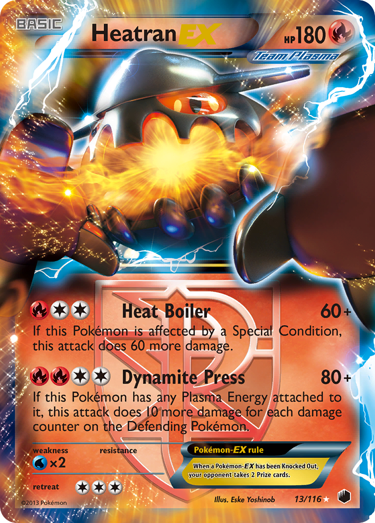 Heatran EX (13/116) [Black & White: Plasma Freeze] | North Valley Games