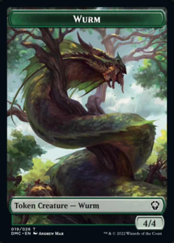 Bird (002) // Wurm Double-Sided Token [Dominaria United Tokens] | North Valley Games
