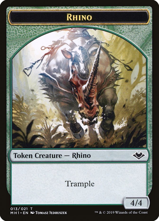 Zombie (007) // Rhino (013) Double-Sided Token [Modern Horizons Tokens] | North Valley Games
