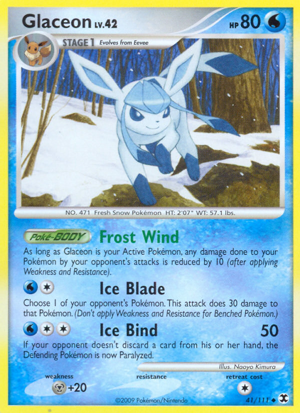 Glaceon (41/111) [Platinum: Rising Rivals] | North Valley Games