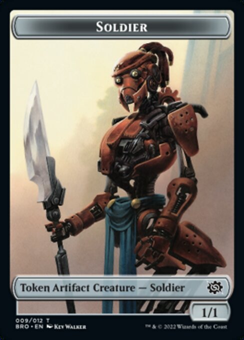 Powerstone // Soldier (009) Double-Sided Token [The Brothers' War Tokens] | North Valley Games