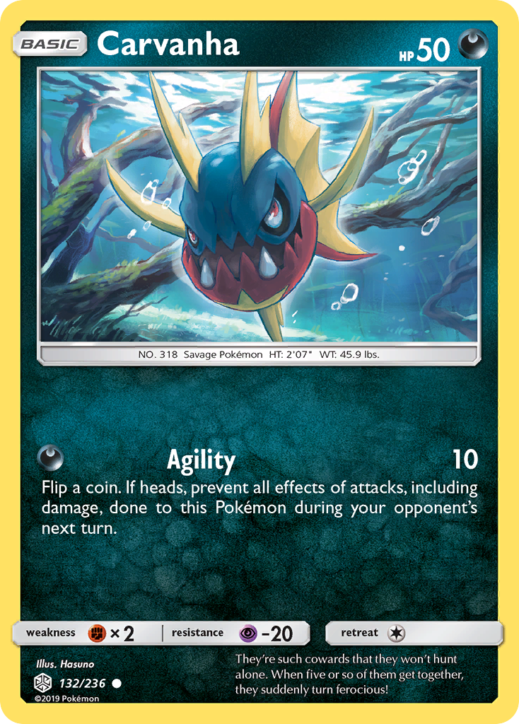 Carvanha (132/236) [Sun & Moon: Cosmic Eclipse] | North Valley Games