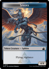 Spirit (0018) // Sphinx Double-Sided Token [Ravnica Remastered Tokens] | North Valley Games