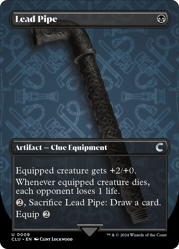 Lead Pipe (Borderless) [Ravnica: Clue Edition] | North Valley Games