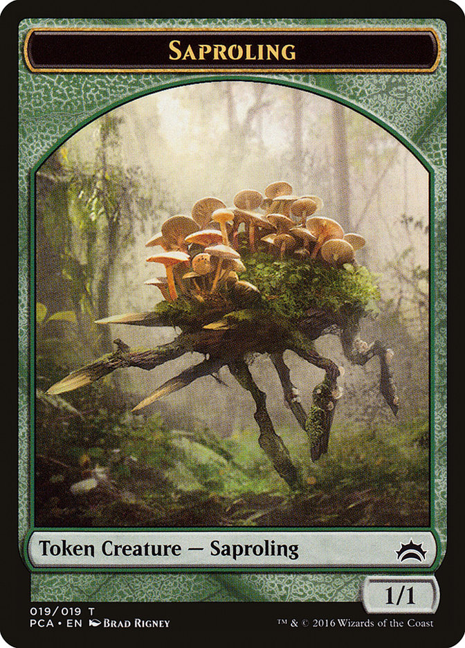 Saproling // Goblin Double-Sided Token [Planechase Anthology Tokens] | North Valley Games