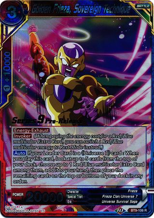 Golden Frieza, Sovereign Technique (BT9-106) [Universal Onslaught Prerelease Promos] | North Valley Games