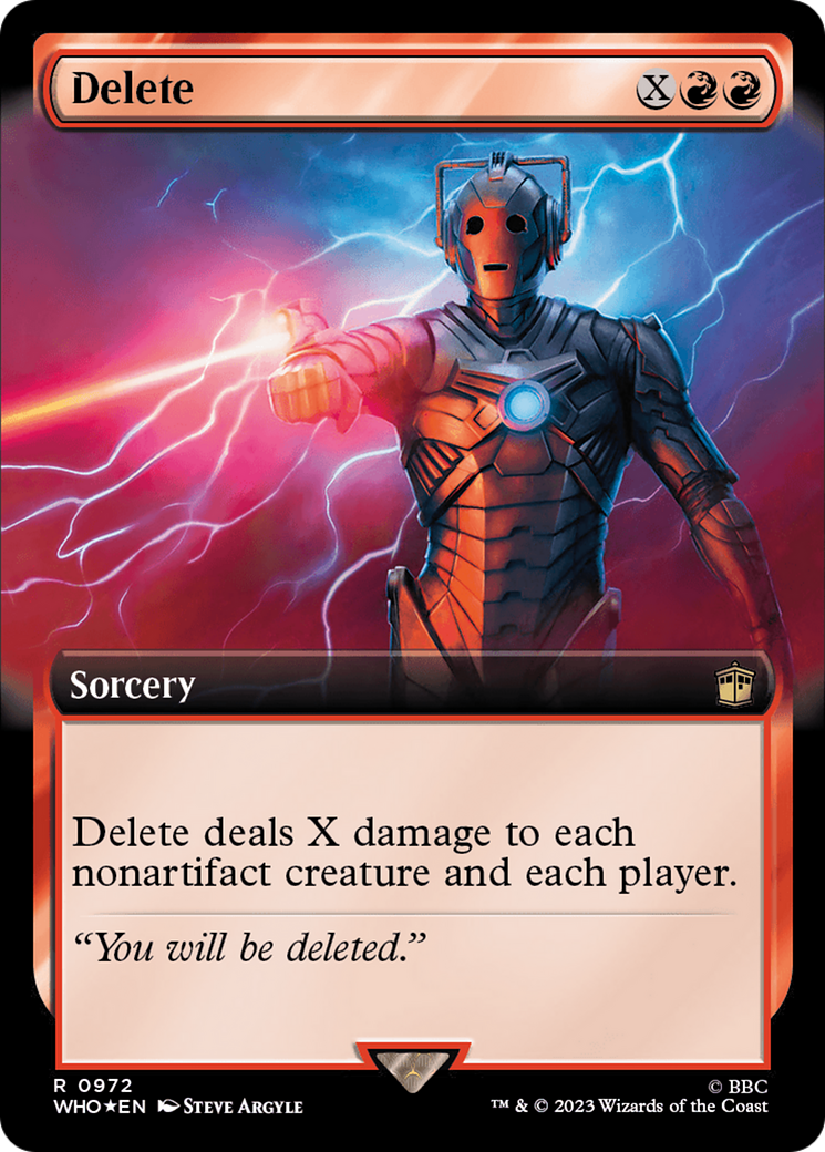 Delete (Extended Art) (Surge Foil) [Doctor Who] | North Valley Games