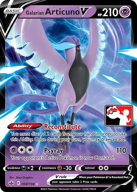 Galarian Articuno V (058/198) [Prize Pack Series One] | North Valley Games
